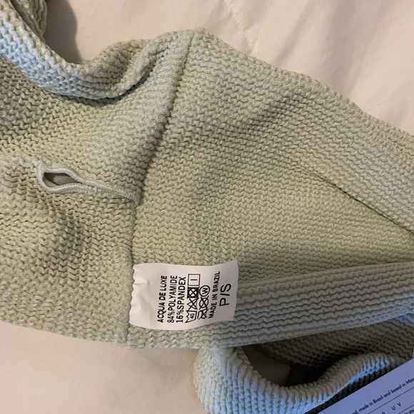 NWT Acqua Deluxe Bandeau 3-way Bikini Set Seafoam - Picture 11 of 13